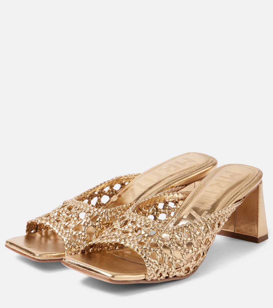 SOULIERS MARTINEZ Ernestina in pelle metallizzata intrecciata, mule trendy per giovani