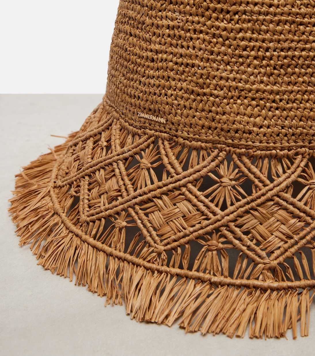 Macramé raffia bucket hat | Zimmermann