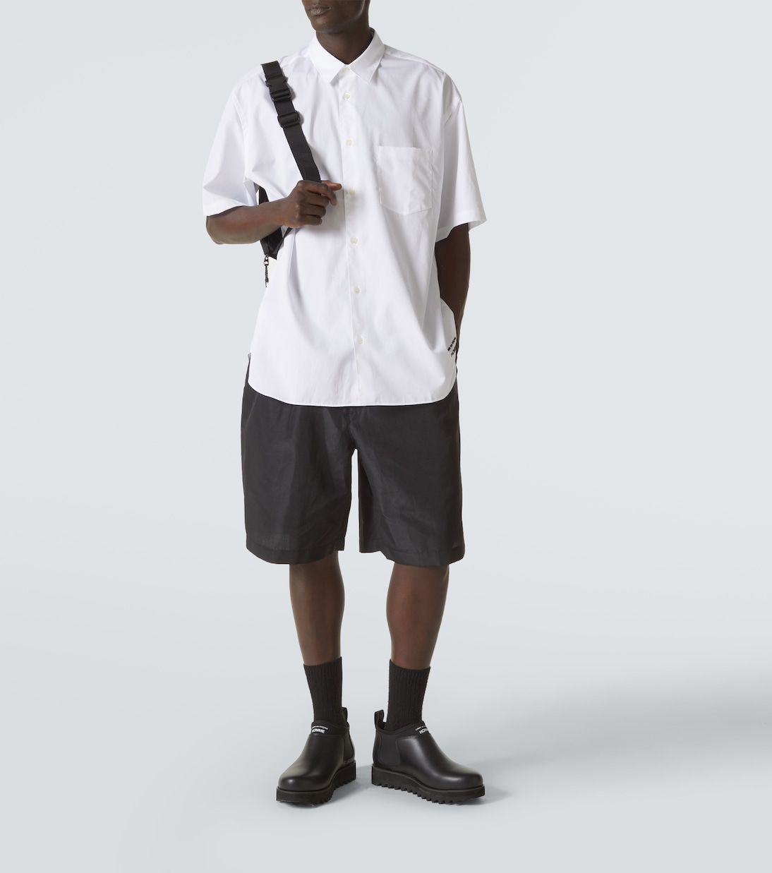 Bottes en cuir à logo | Comme des Garçons Homme
