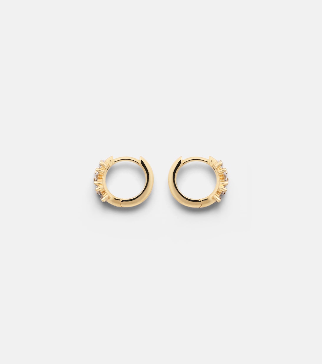 Orecchini Huggie in Oro 18kt con Diamanti di Suzanne Kalan - Stile Audace per Giovani