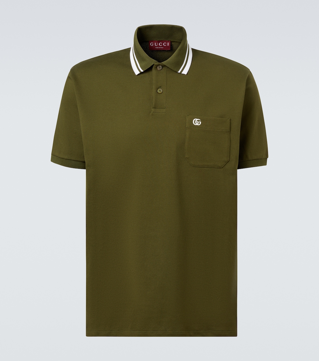 Polo de piqué en mezcla de algodón con GG | Gucci