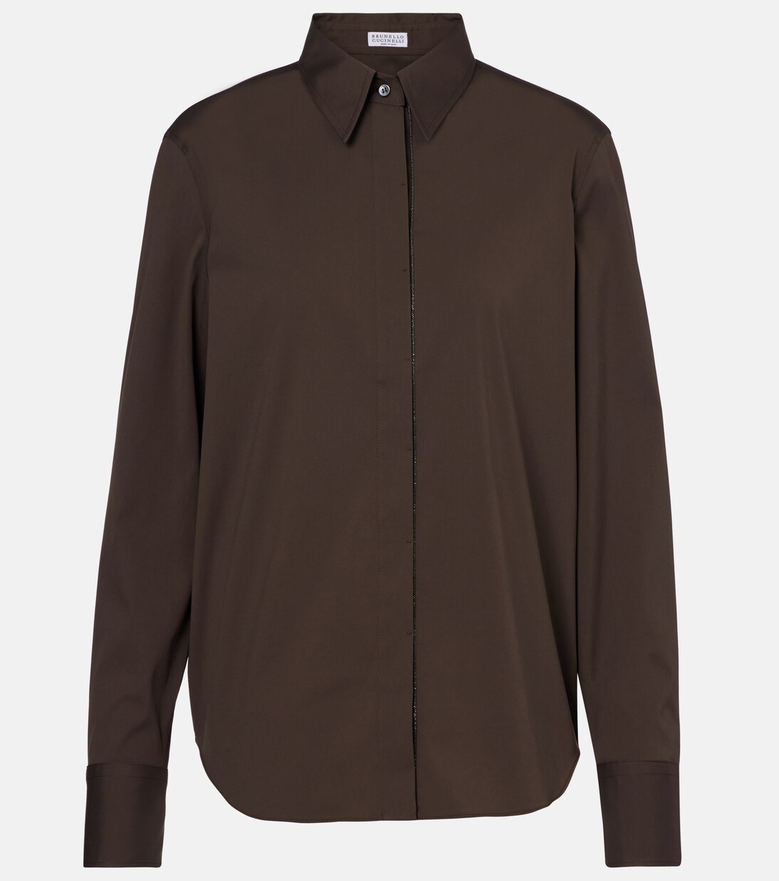 Monili cotton-blend poplin shirt | Brunello Cucinelli