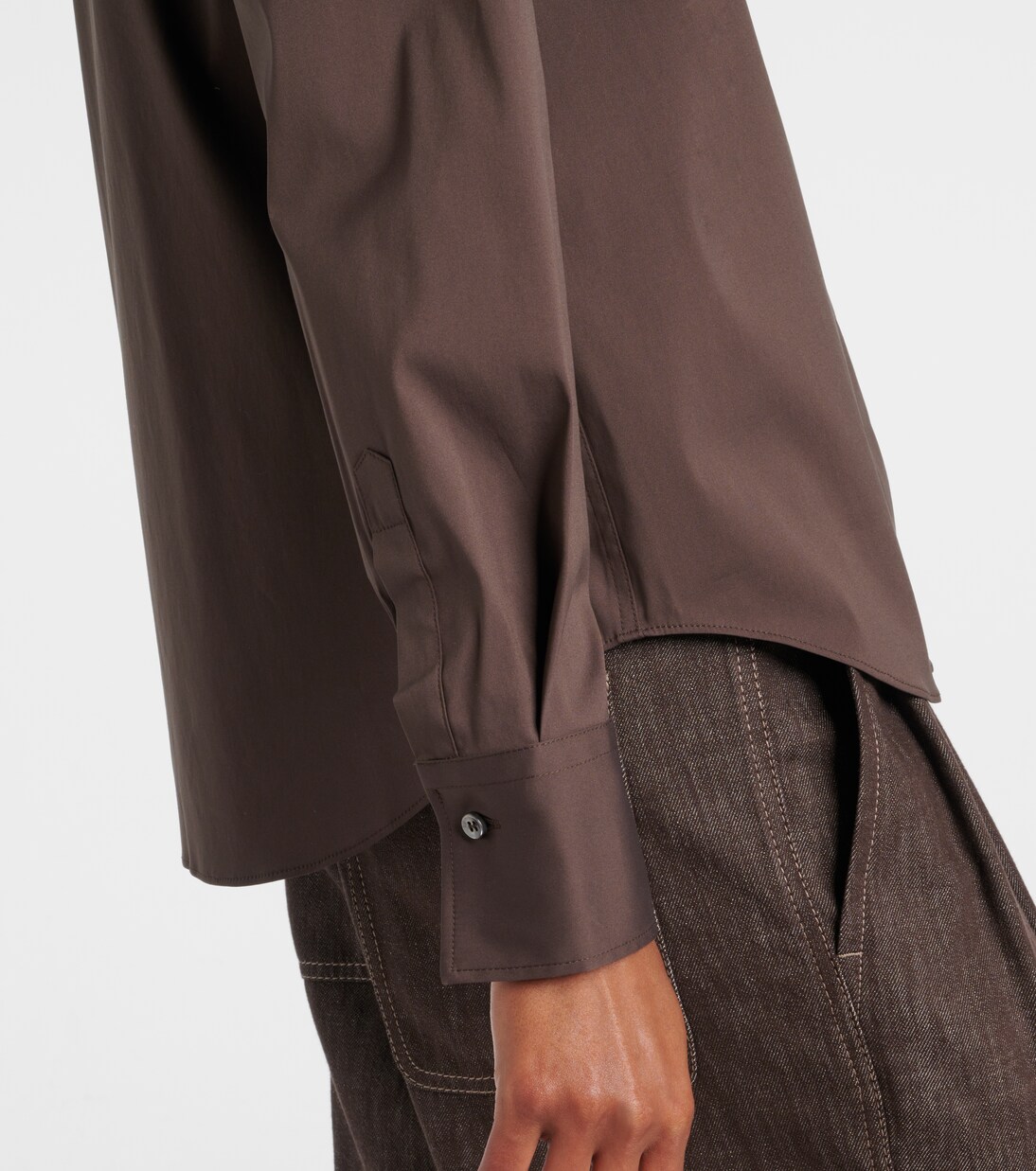 Monili cotton-blend poplin shirt | Brunello Cucinelli