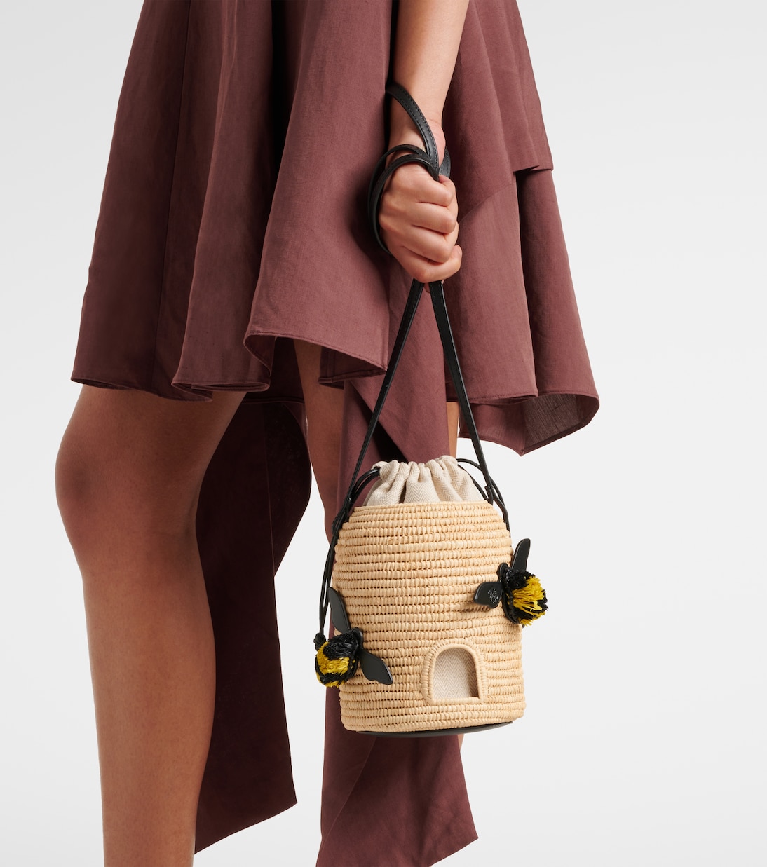Paula's Ibiza - Borsa a tracolla Beehive in rafia | Loewe