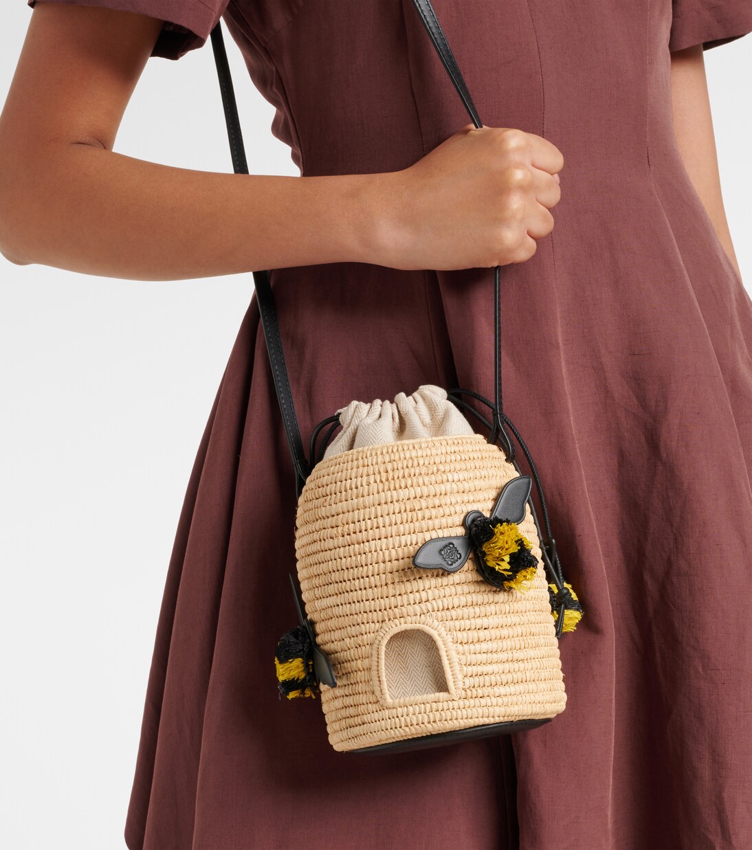 Paula's Ibiza - Borsa a tracolla Beehive in rafia | Loewe