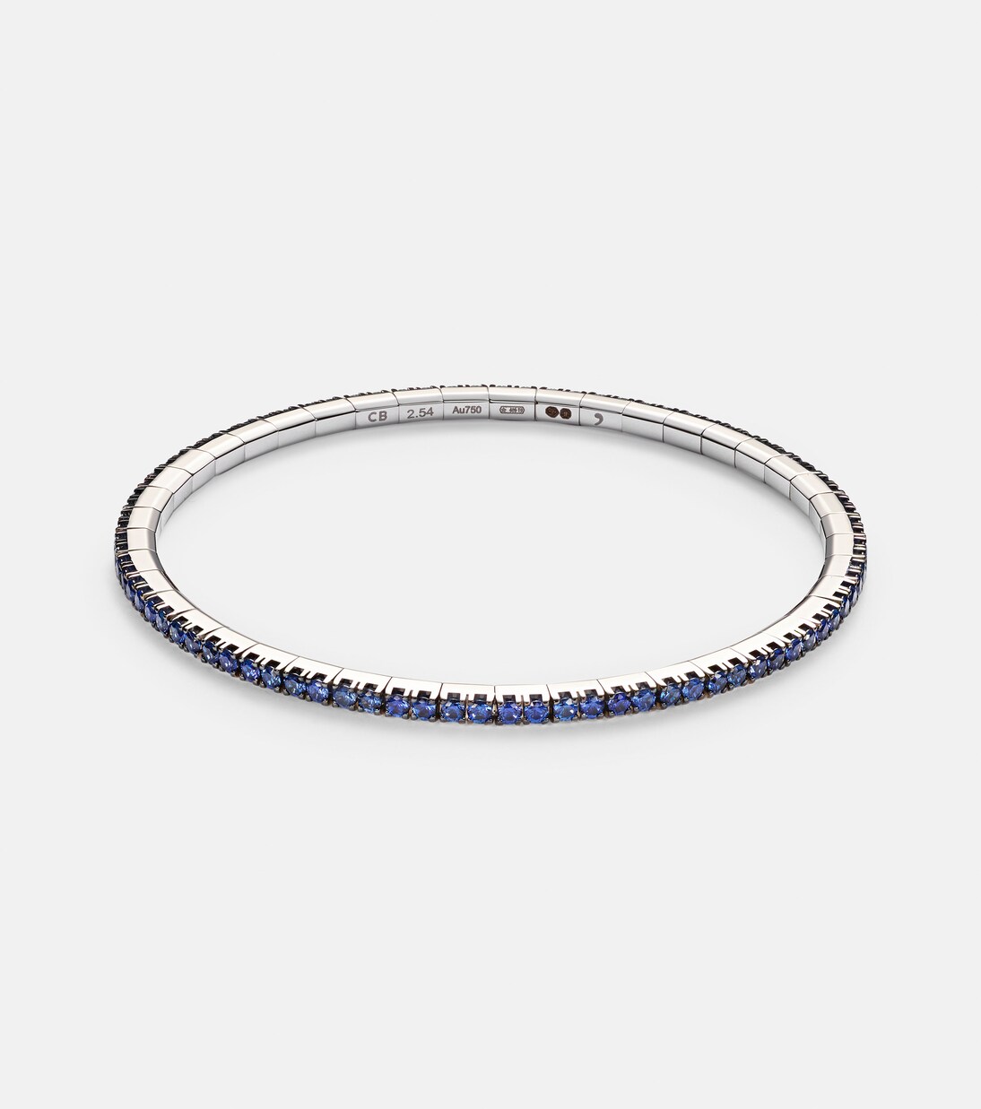 Bracciale tennis Stretchy in oro bianco 18 carati con zaffiri | Bucherer Fine Jewellery