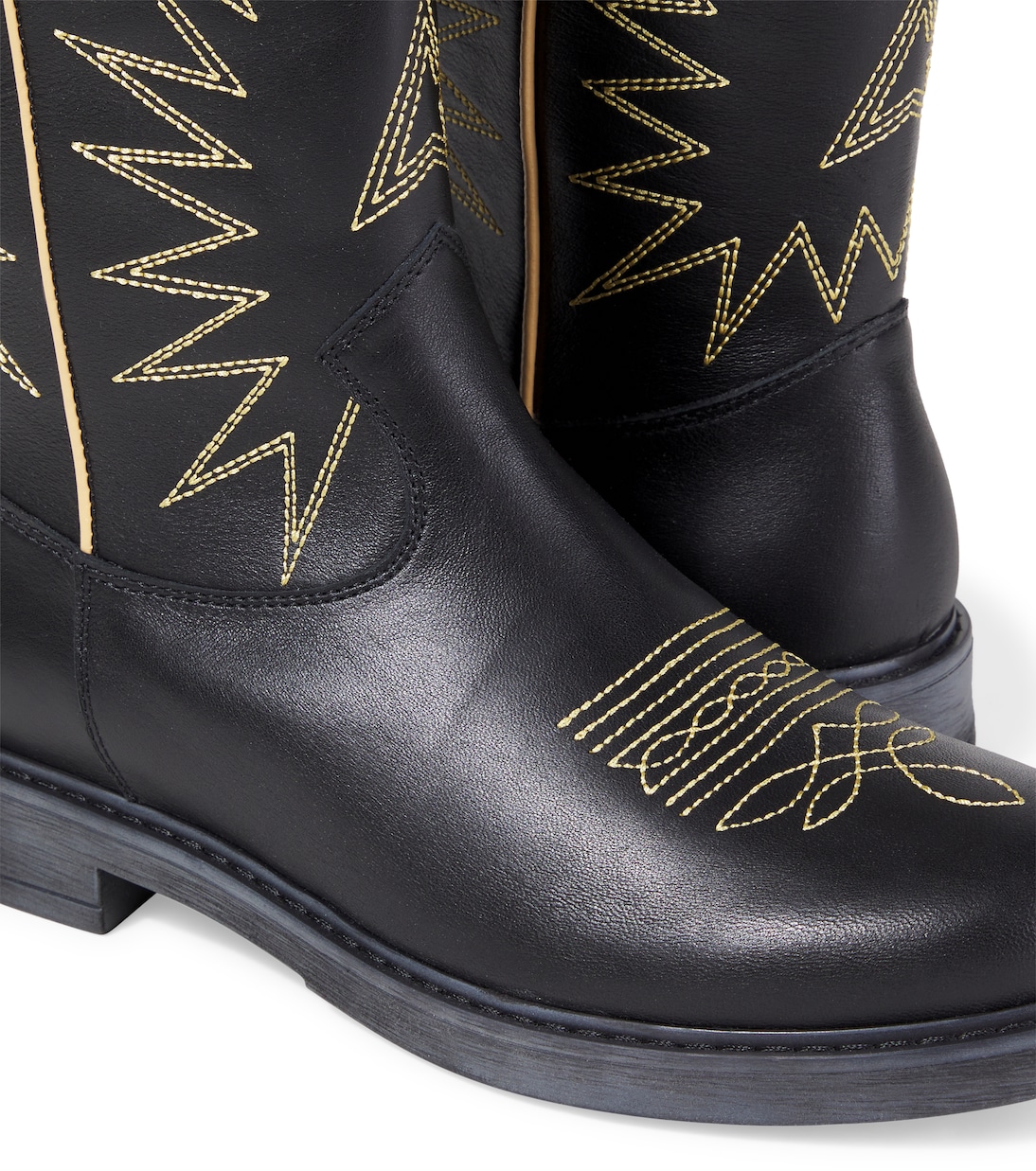 Botas Wish Star de piel bordadas | Golden Goose Kids