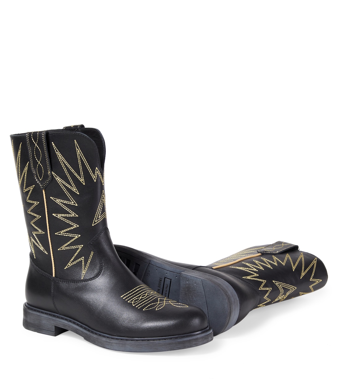 Botas Wish Star de piel bordadas | Golden Goose Kids