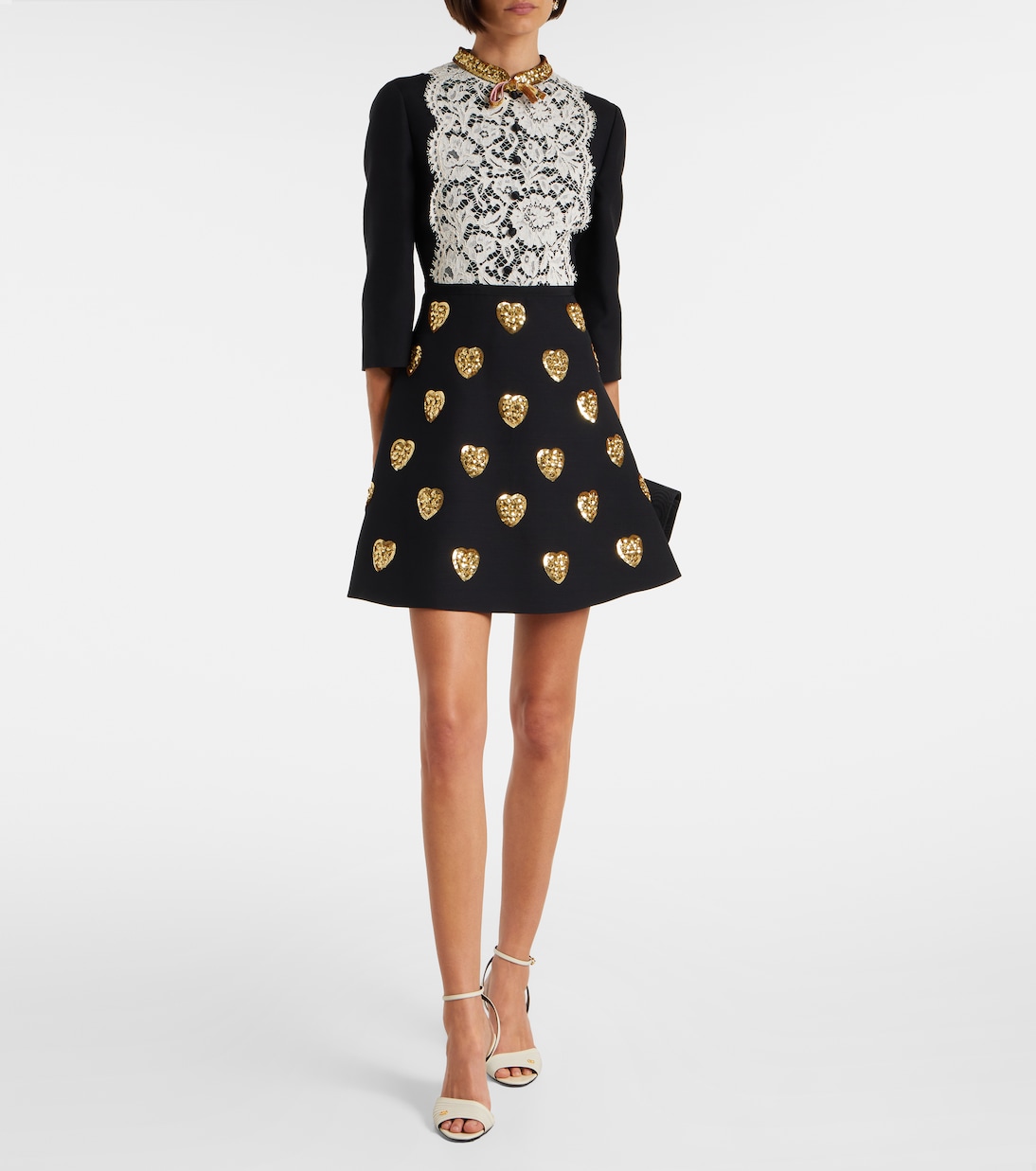 Crepe Couture embroidered minidress | Valentino