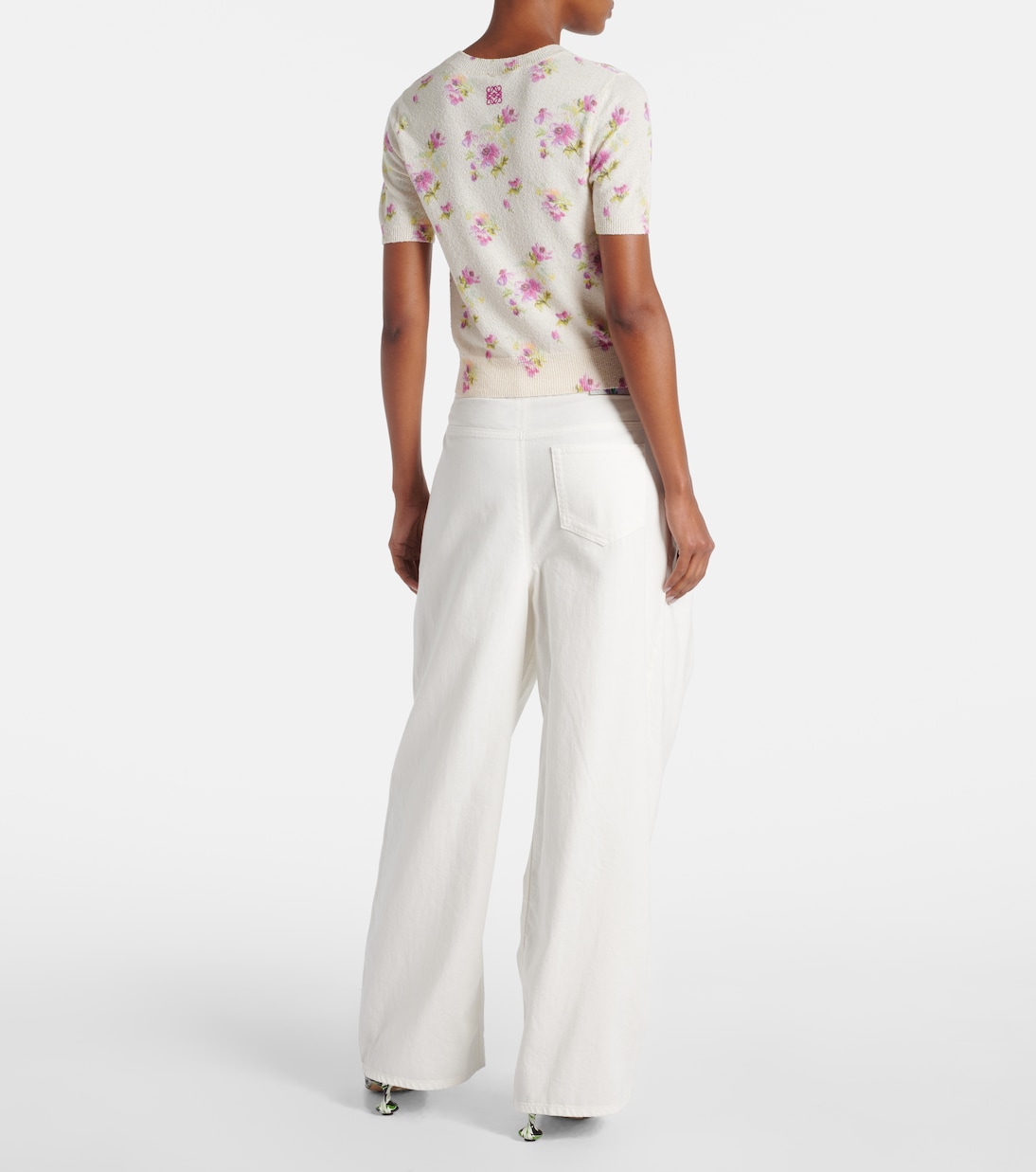 Floral cotton-blend sweater  | Loewe