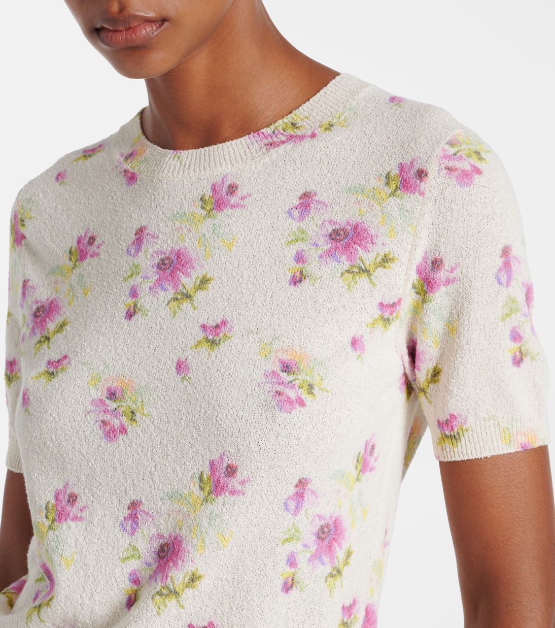 Floral cotton-blend sweater  | Loewe