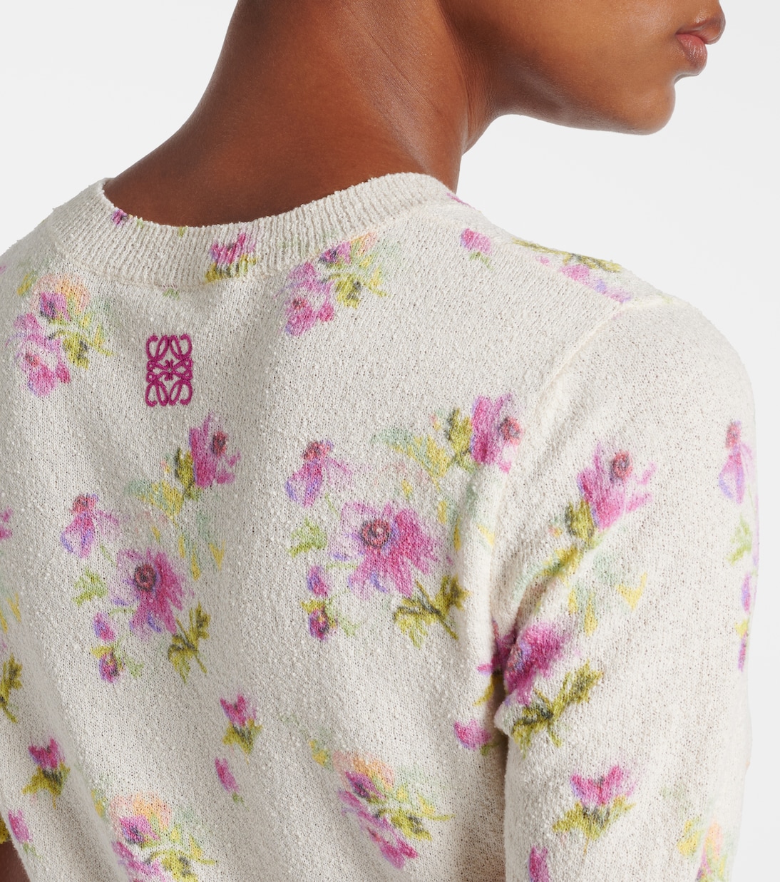 Floral cotton-blend sweater  | Loewe
