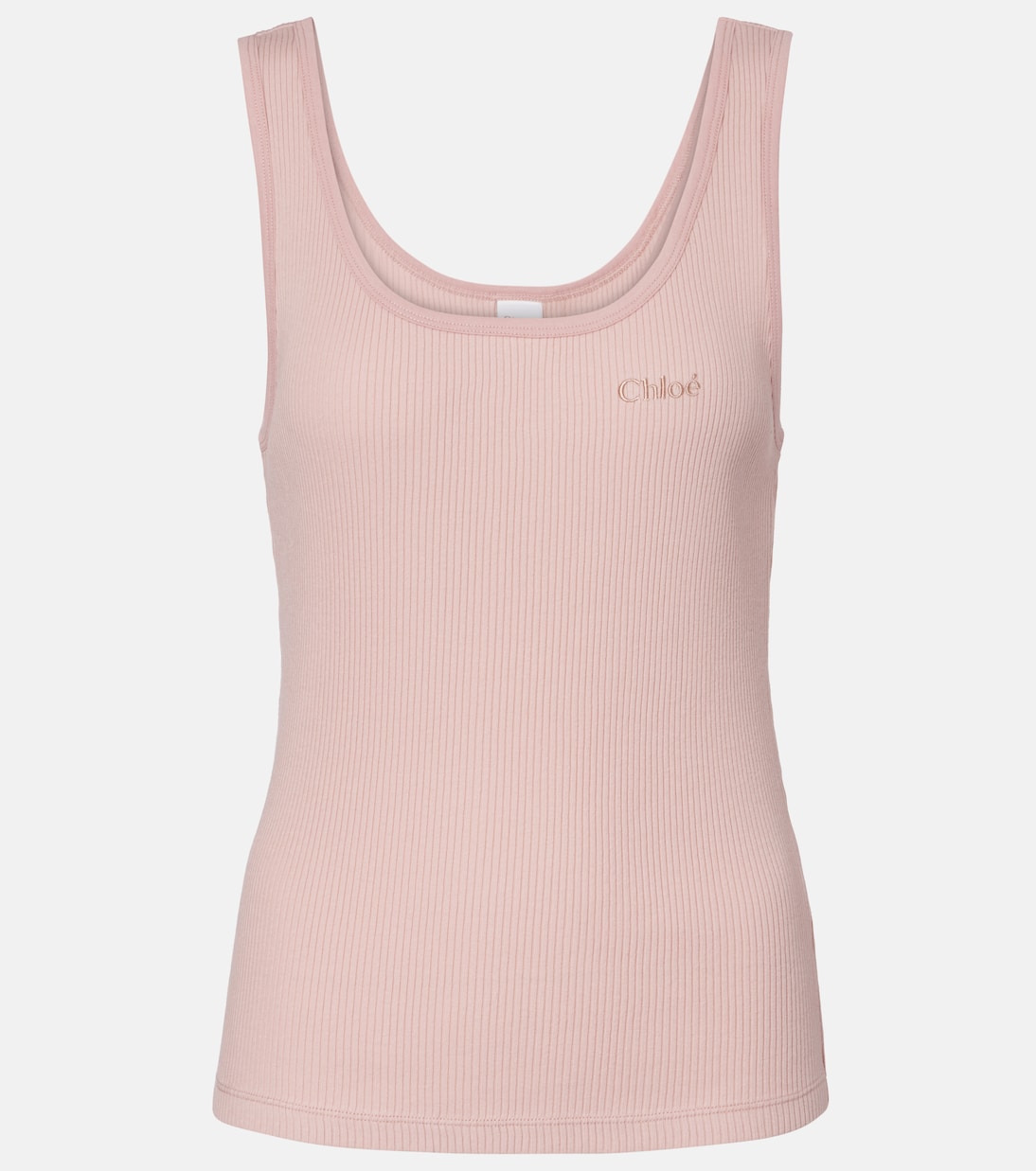 Tank top de jersey de algodón acanalado | Chloé