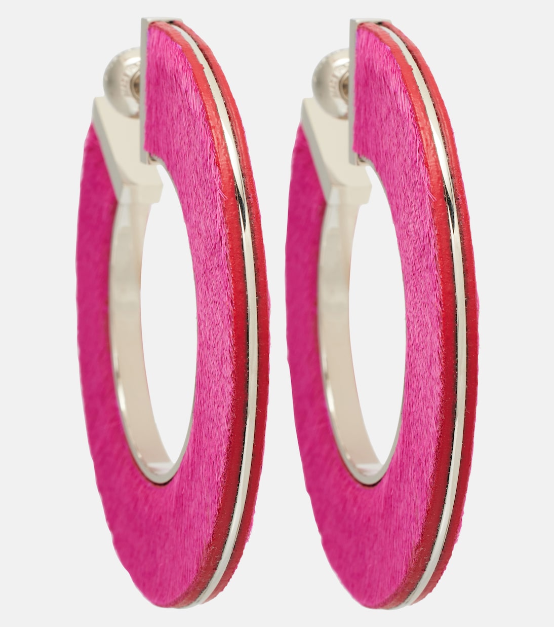 Leather-trimmed earrings | Alaïa