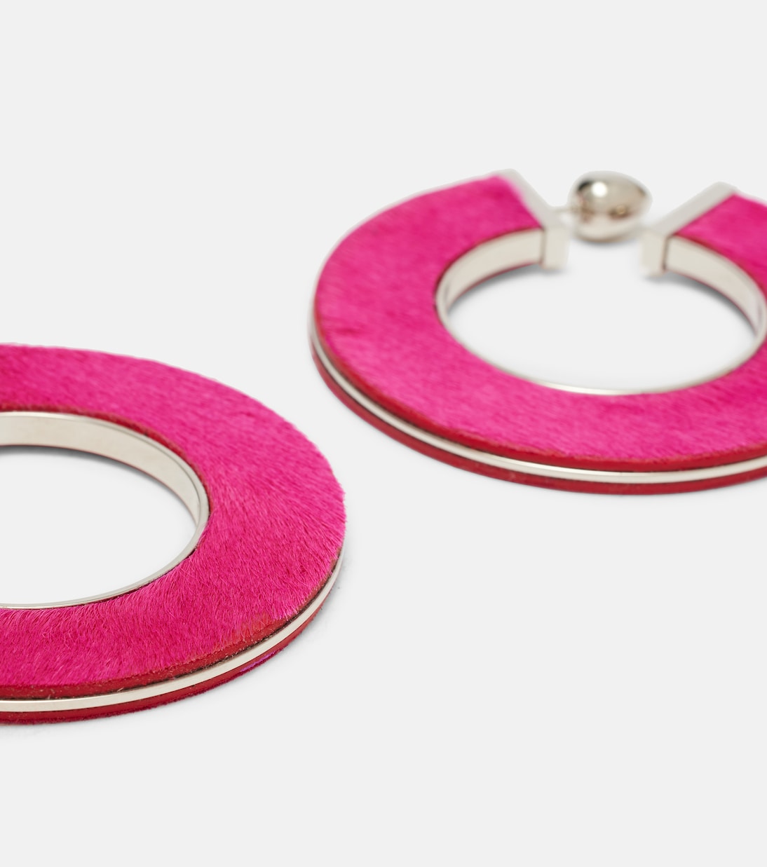 Leather-trimmed earrings | Alaïa