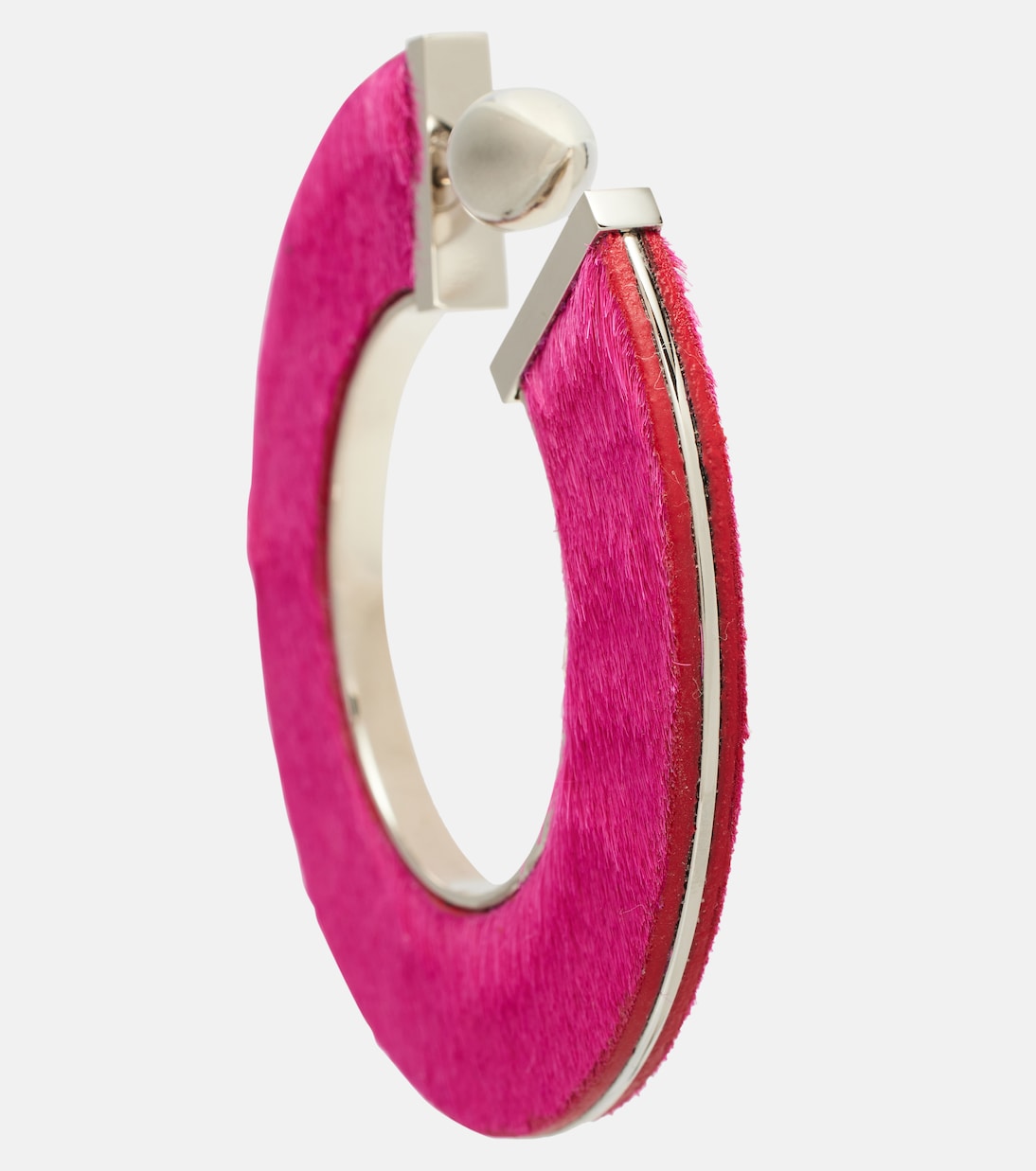 Leather-trimmed earrings | Alaïa