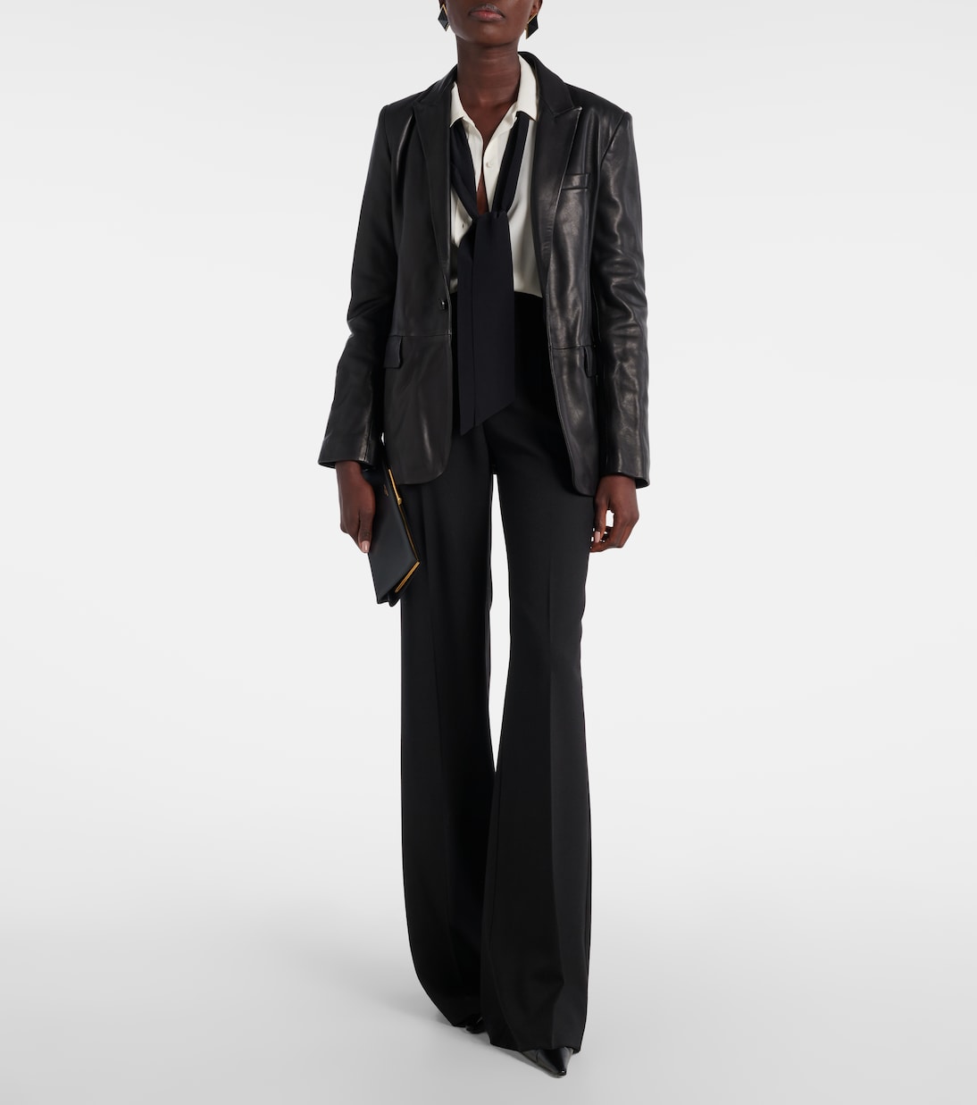 Hanford scarf-detail silk shirt | Nili Lotan