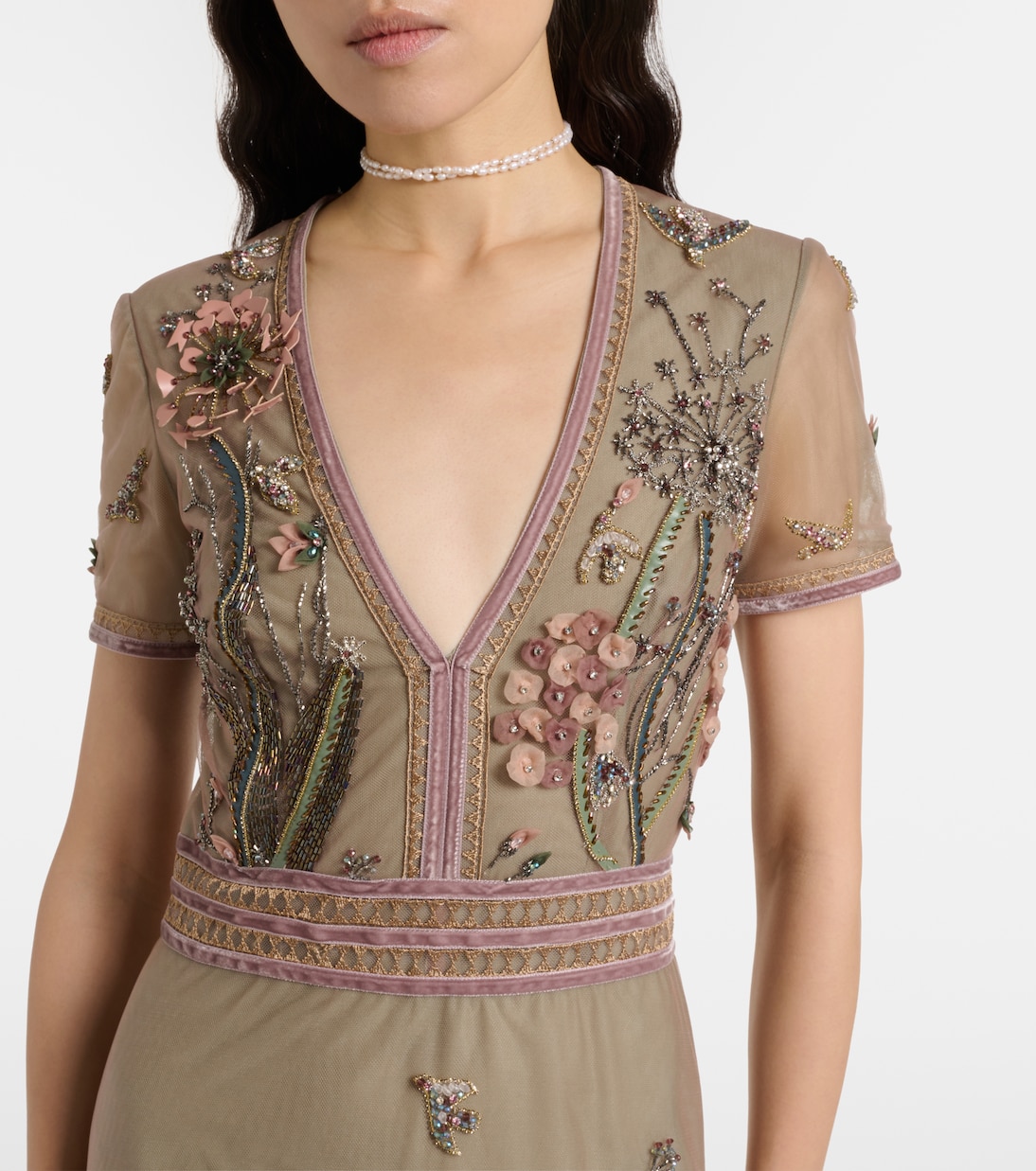 Verzierte Robe | Costarellos