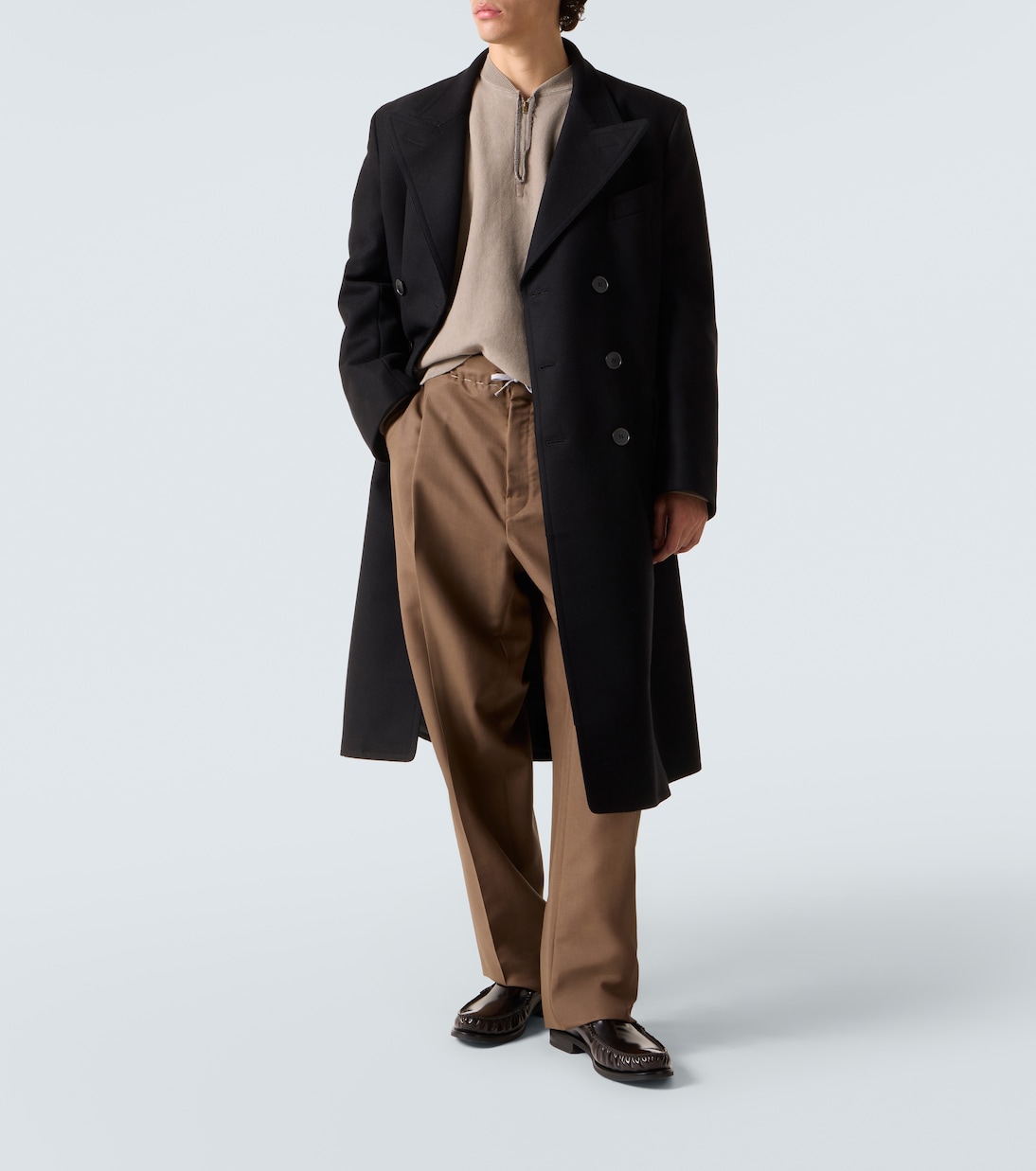 Double-breasted virgin wool coat | Maison Margiela