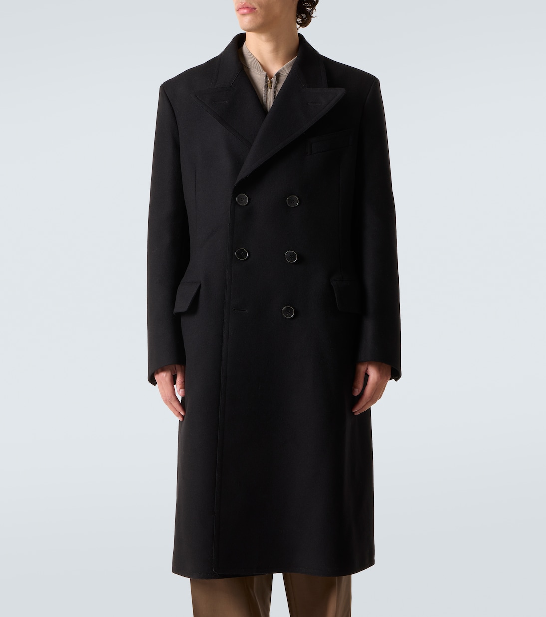 Double-breasted virgin wool coat | Maison Margiela