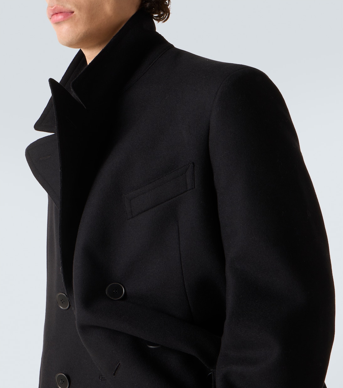 Double-breasted virgin wool coat | Maison Margiela