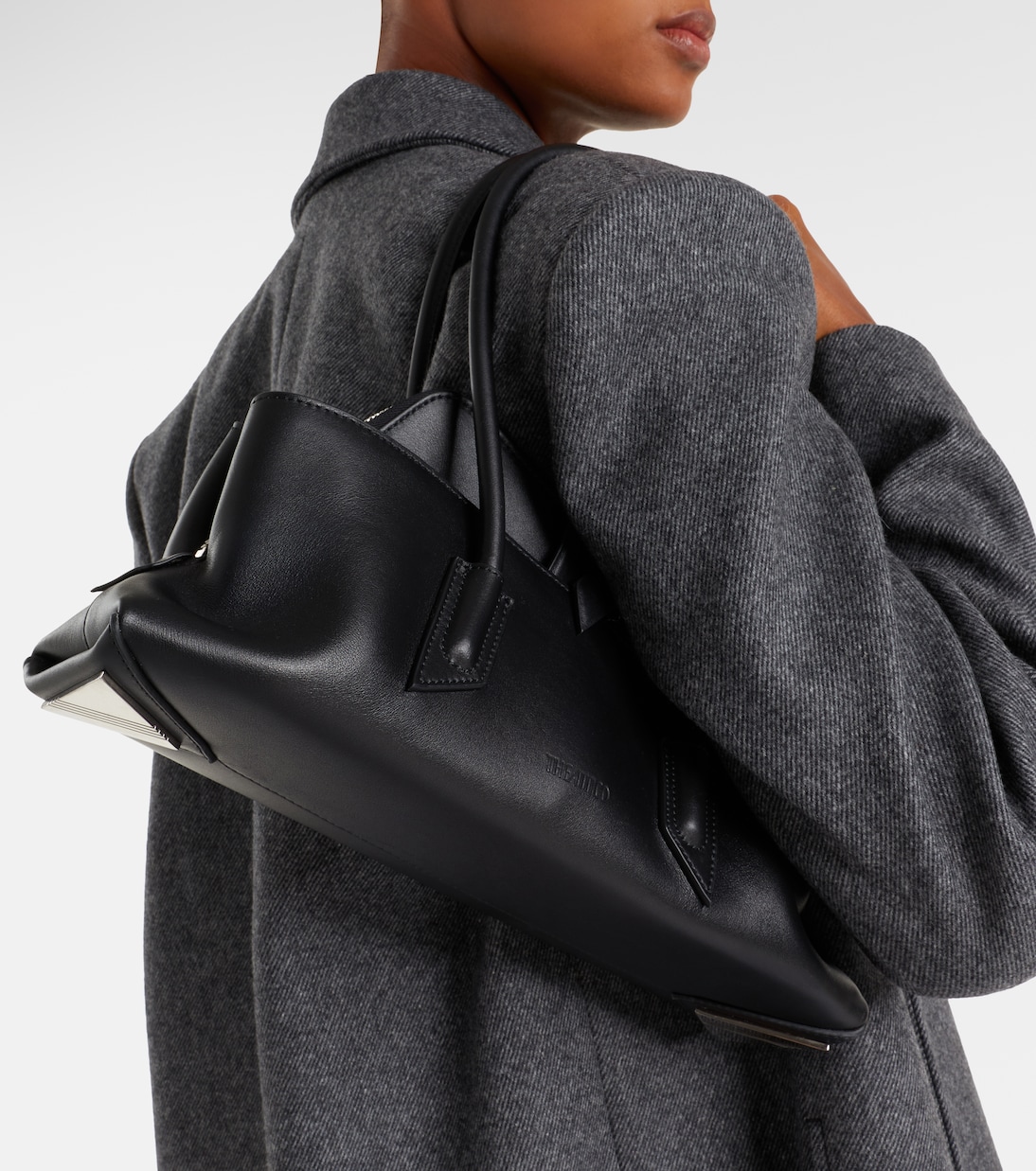 La Passeggiata Small leather tote bag | The Attico