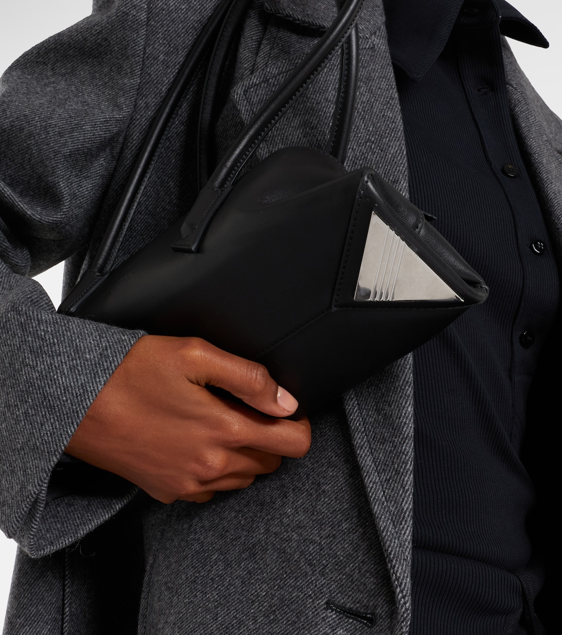 La Passeggiata Small leather tote bag | The Attico