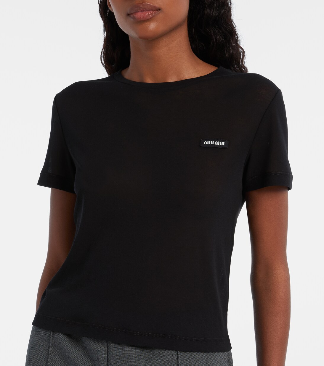 Cotton jersey T-shirt  | Miu Miu