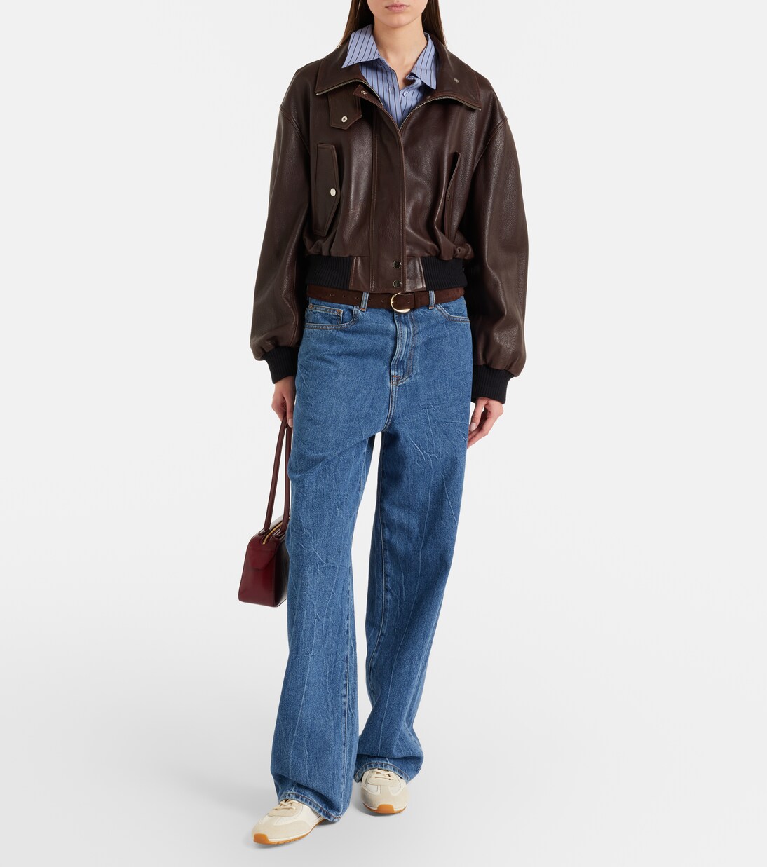 Field suede and leather-trimmed sneakers | Tory Burch