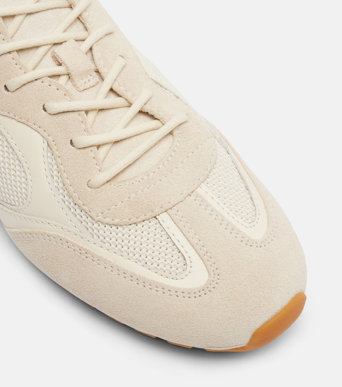 Field suede and leather-trimmed sneakers | Tory Burch