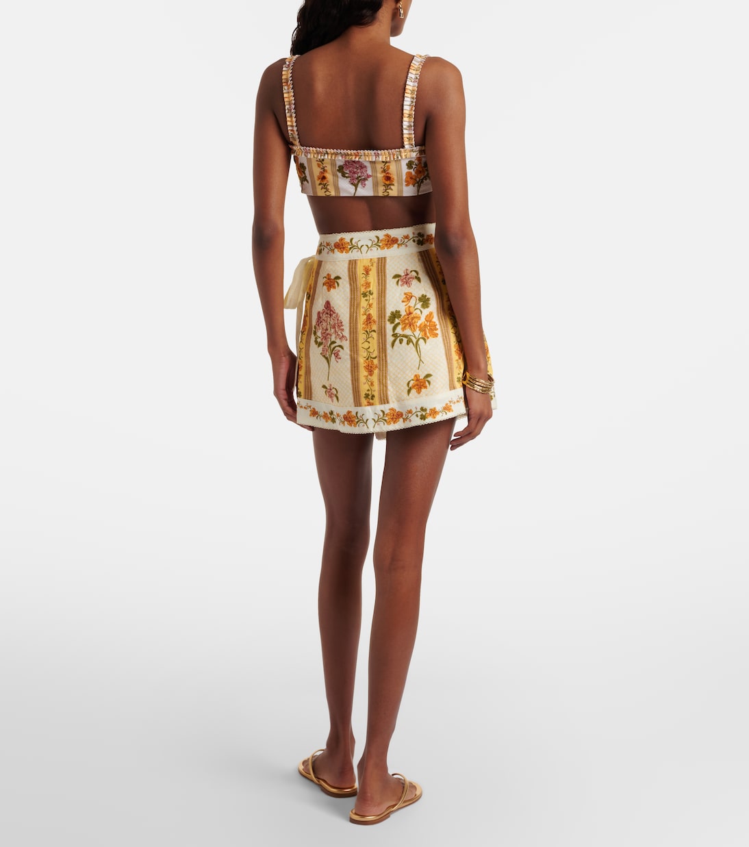 Floral linen beach cover-up | Agua by Agua Bendita