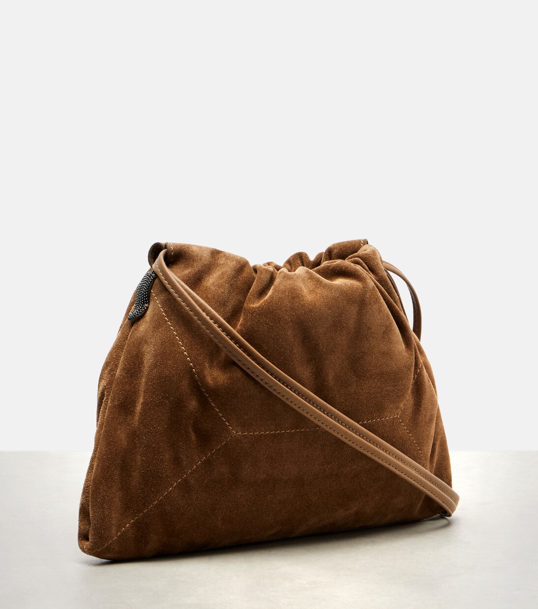 Bolso cruzado de ante | Brunello Cucinelli