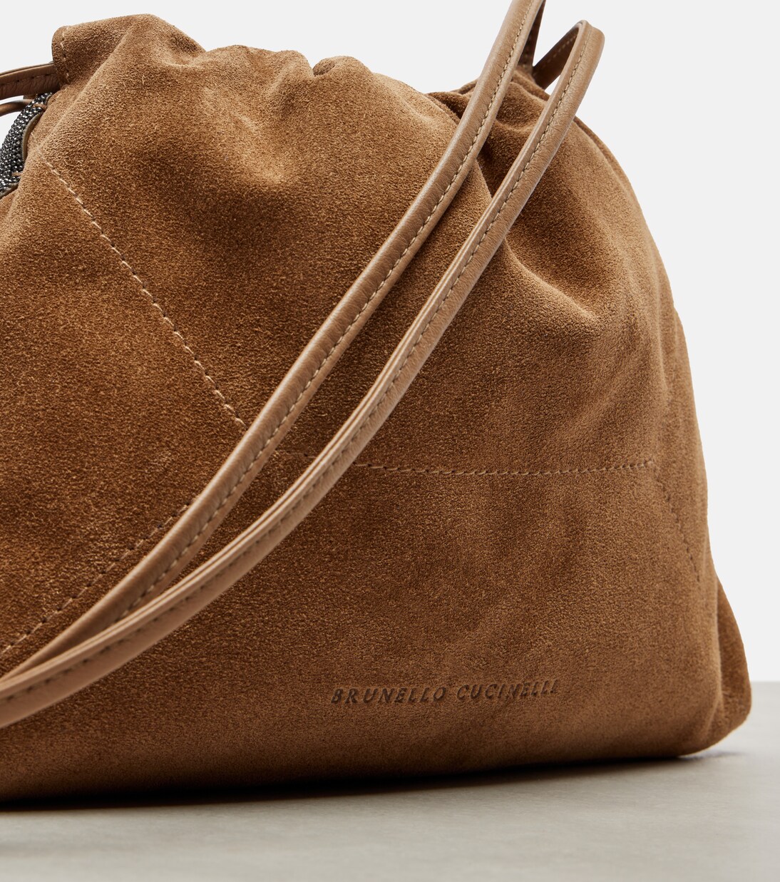 Bolso cruzado de ante | Brunello Cucinelli