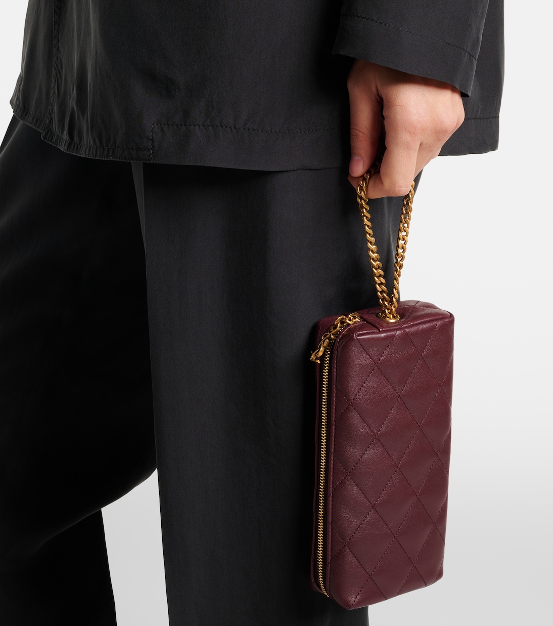 Cassandre quilted leather wallet on chain | Saint Laurent