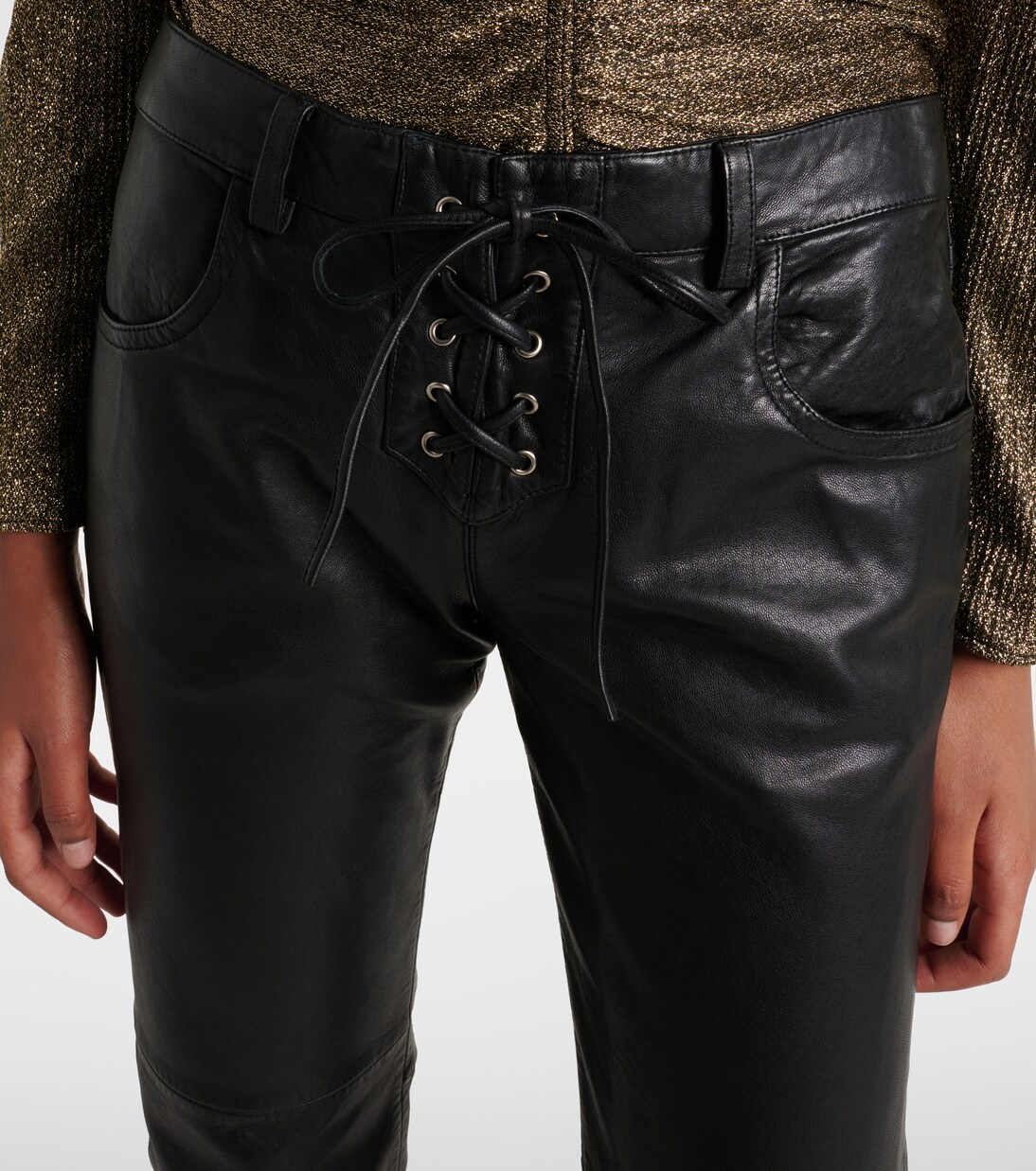 Gerade Hose Vanel aus Leder | Isabel Marant