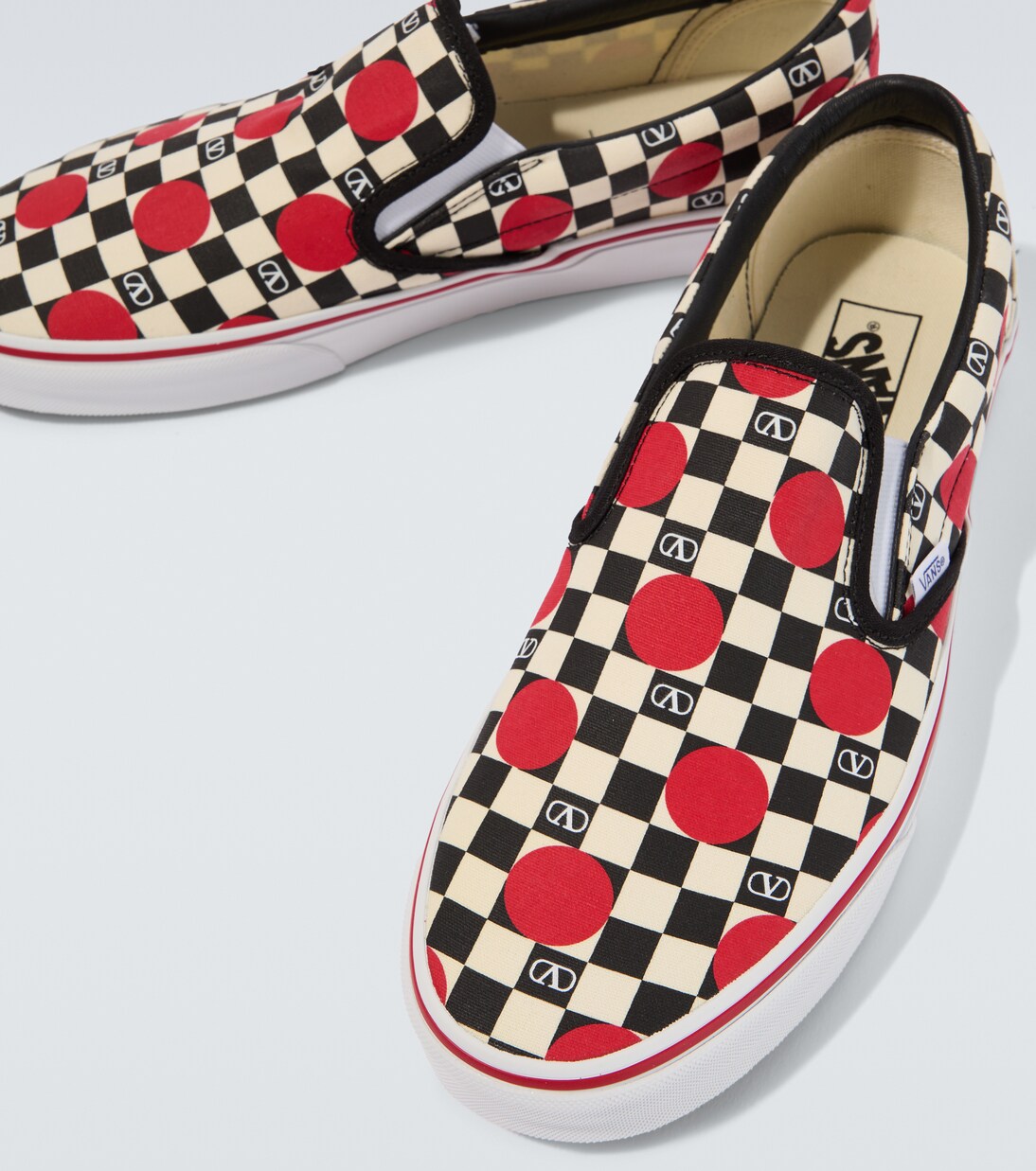 x Vans VLogo canvas slip-on shoes | Valentino Garavani