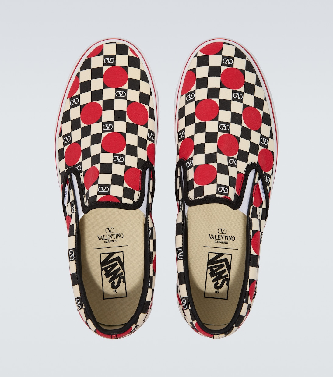 x Vans VLogo canvas slip-on shoes | Valentino Garavani