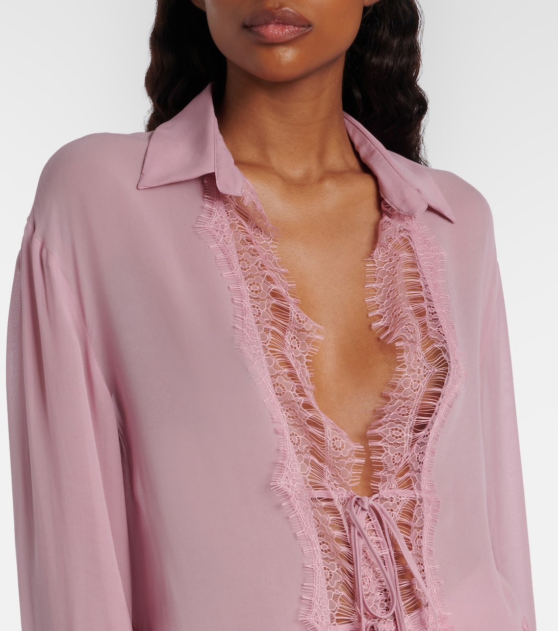 Chemise en georgette à dentelle | Blumarine
