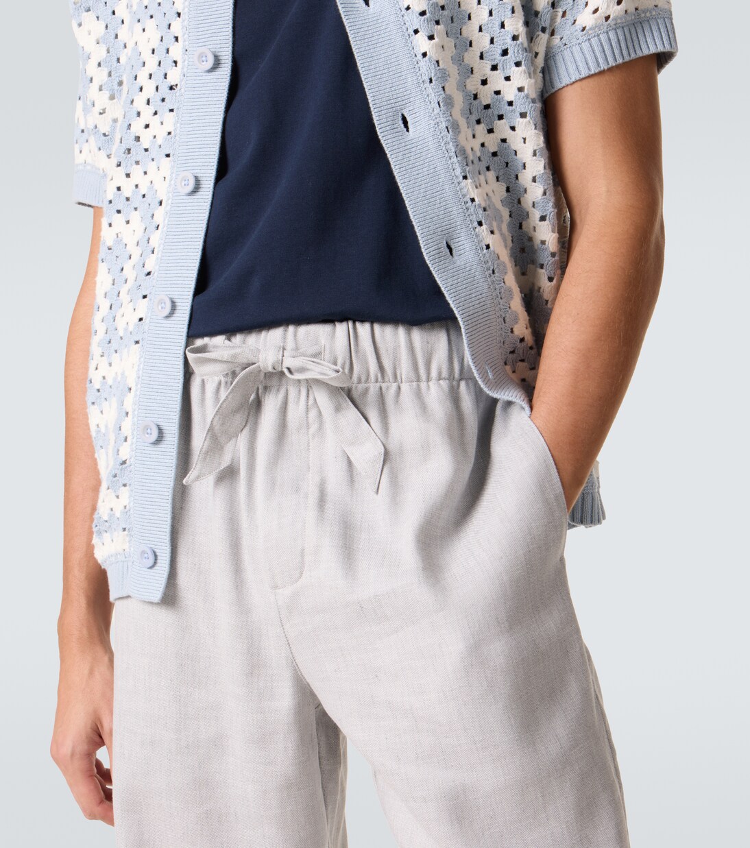 Luan linen and cotton-blend straight pants | Frescobol Carioca