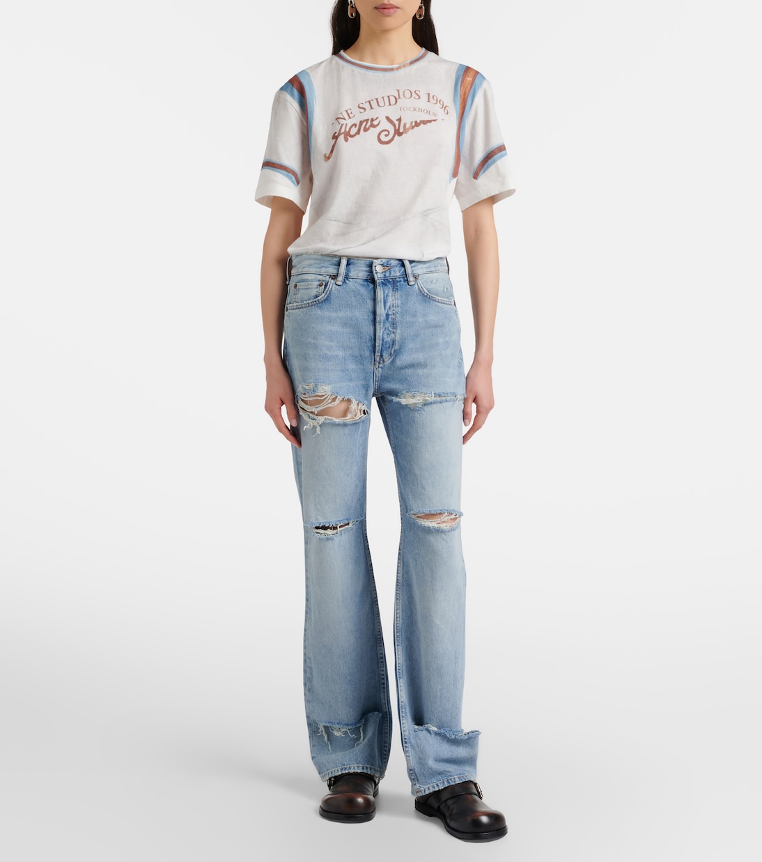 Distressed straight jeans | Acne Studios