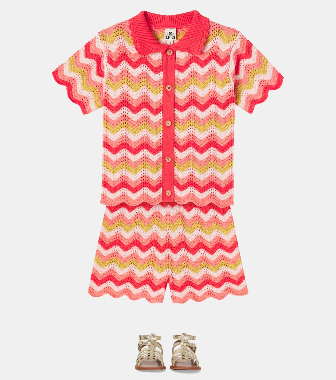 Ninon cotton top and Nine shorts set | Bonton