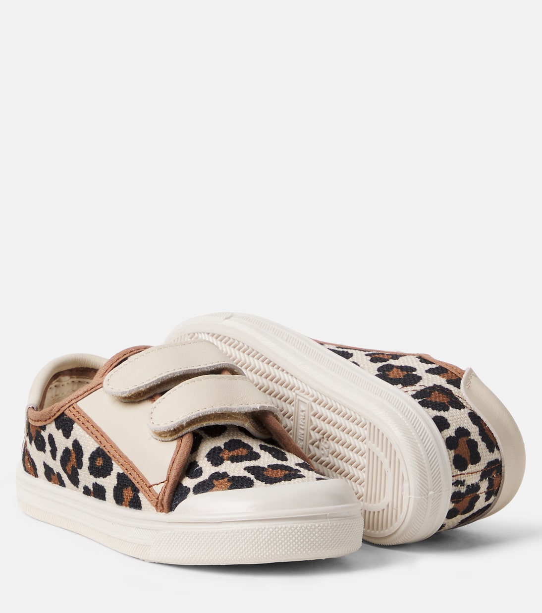 Leather-trimmed leopard-print sneakers | PèPè