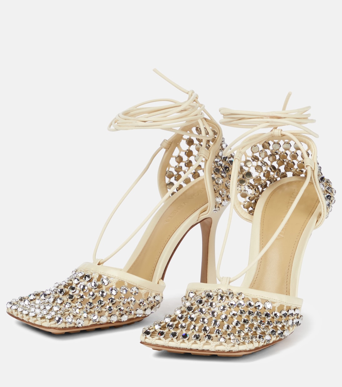 Sparkle Stretch embellished sandals | Bottega Veneta