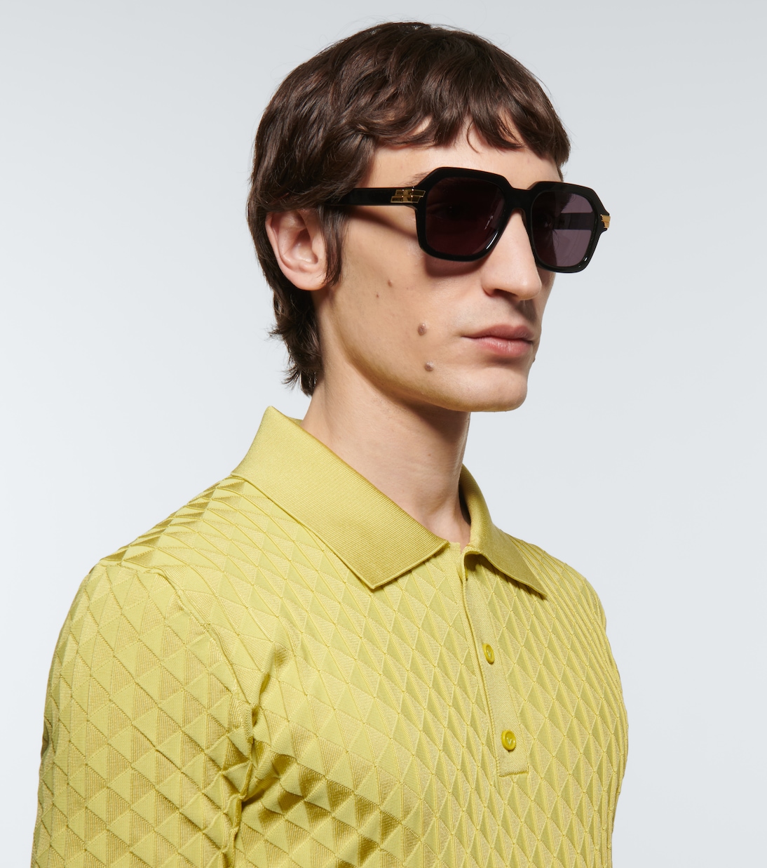 Occhiali da sole squadrati in acetato | Bottega Veneta
