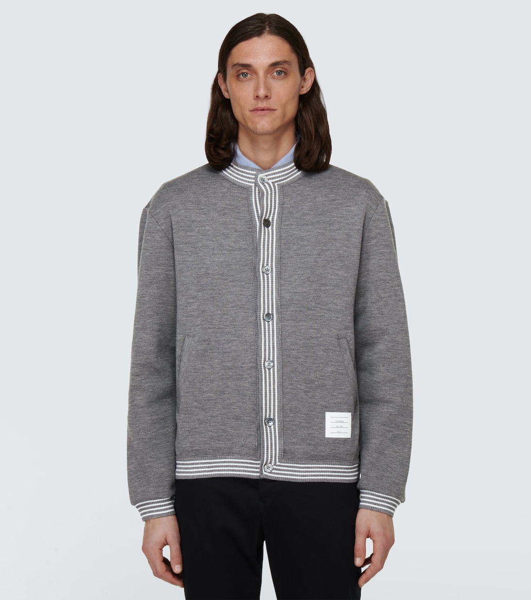 Virgin wool cardigan | Thom Browne