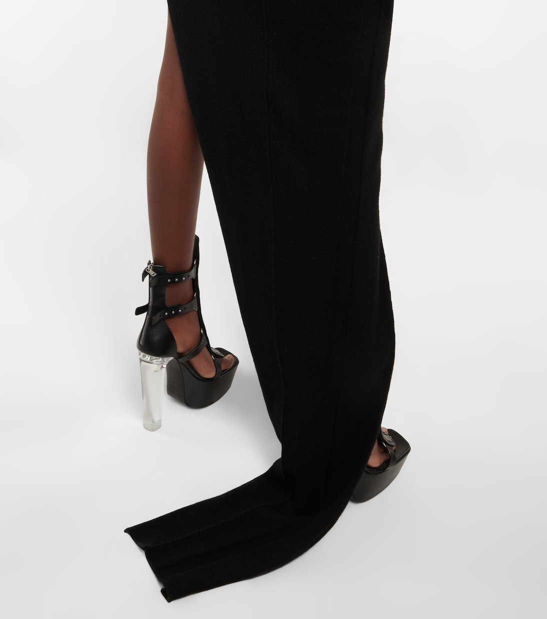 Asymmetric cashmere and wool maxi skirt | Rick Owens