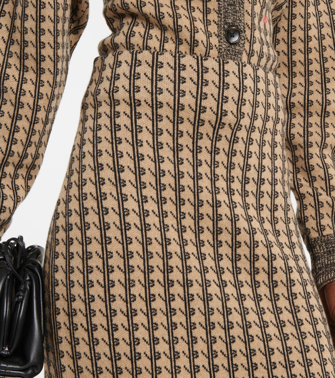 Falda midi de jacquard de lana | Victoria Beckham
