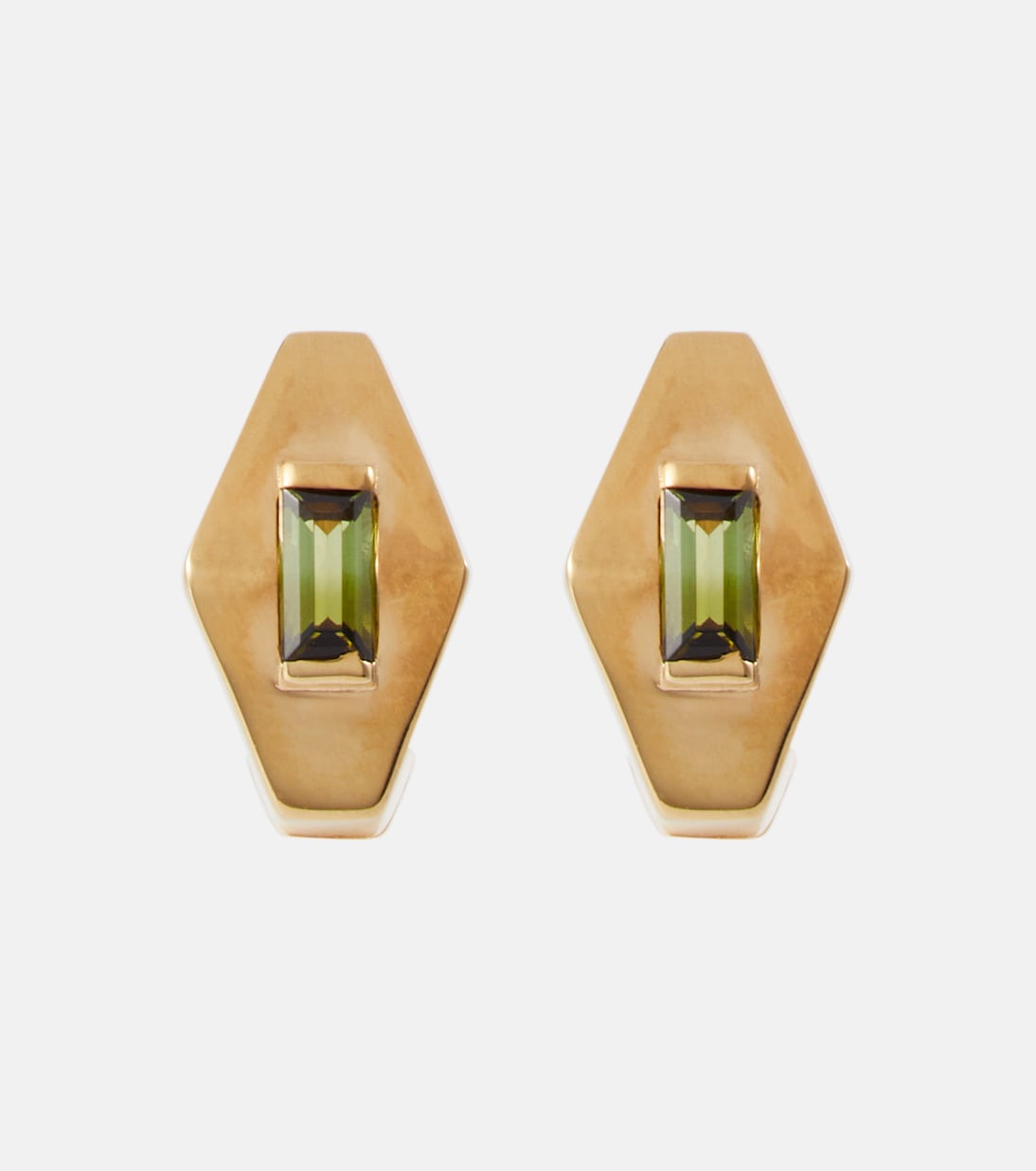 Deco Rombo Mini 9kt gold earrings with tourmaline | Aliita