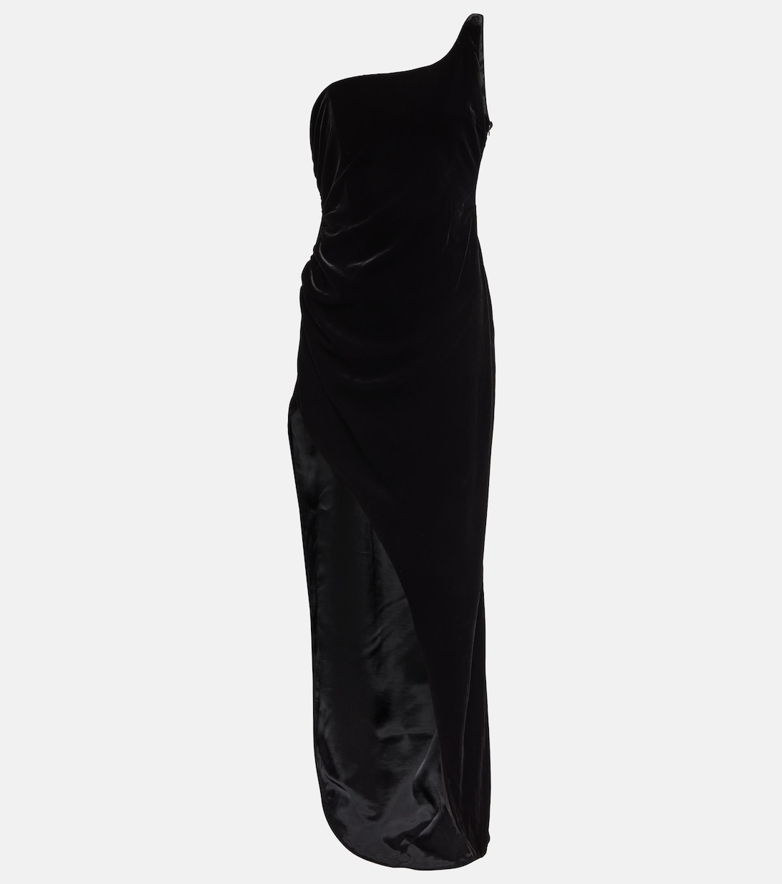 One-shoulder velvet maxi dress | Alessandra Rich
