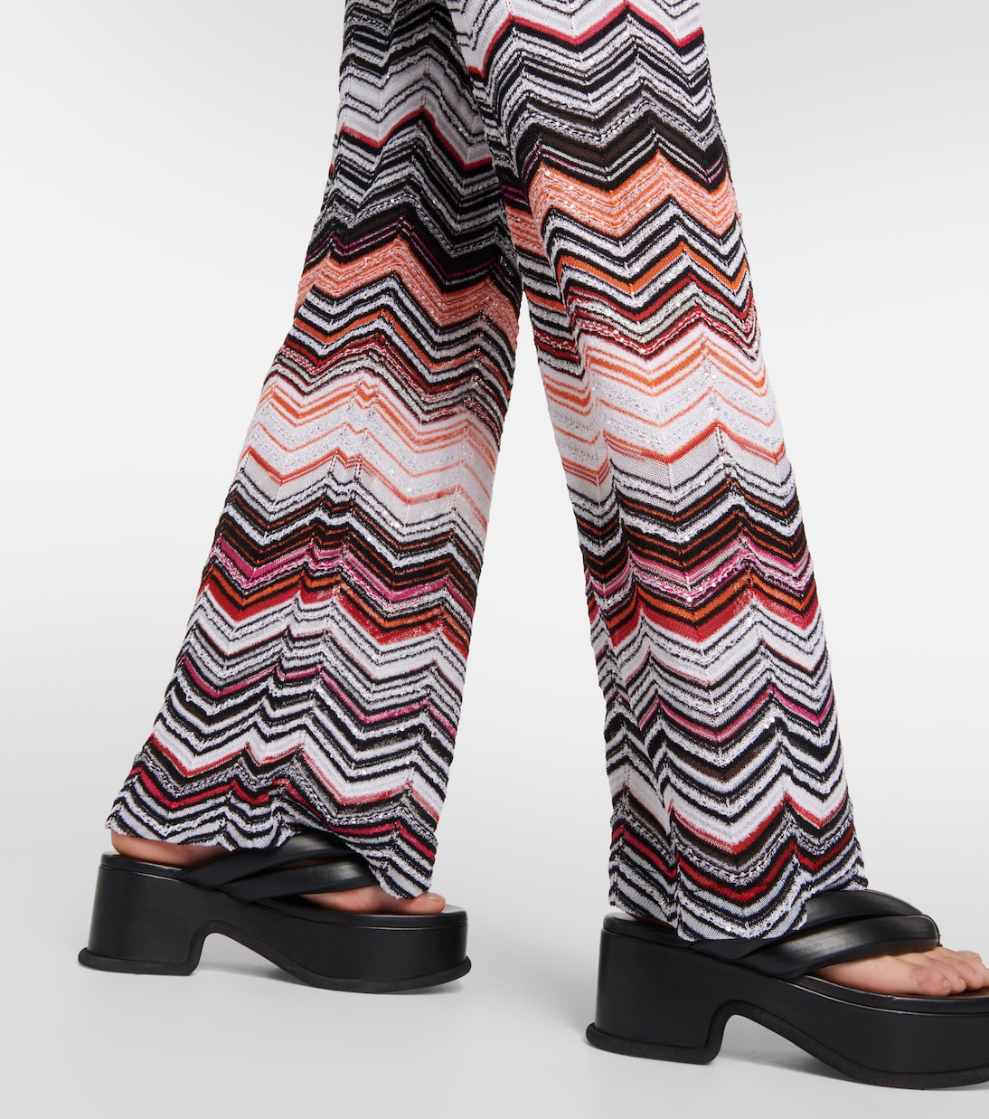 Pantalon ample à taille haute à sequins | Missoni